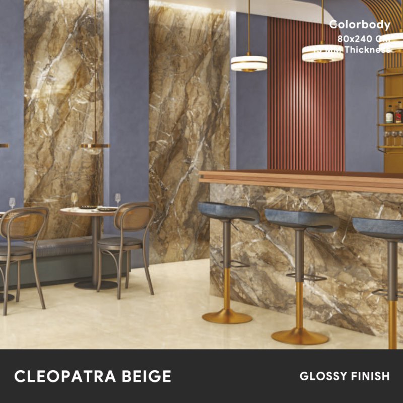 Cleopatra Beige - 80x240 CM ผิวเงา