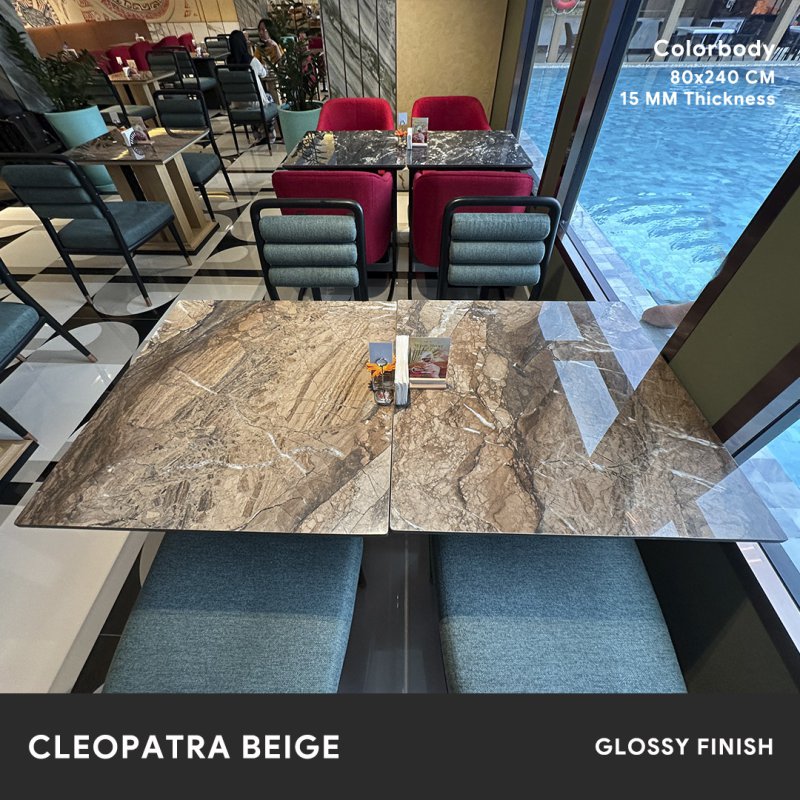 Cleopatra Beige - 80x240 CM ผิวเงา