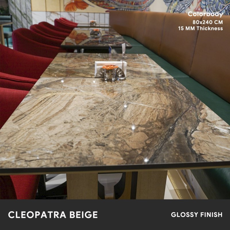 Cleopatra Beige - 80x240 CM ผิวเงา