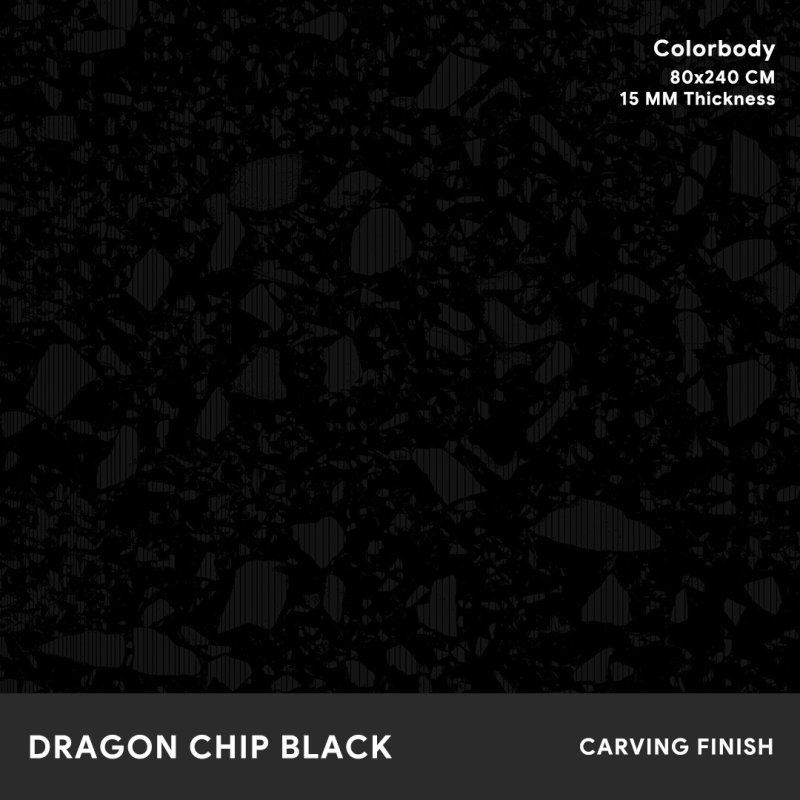 Dragon Chip Black - 80x240 CM ผิวด้าน