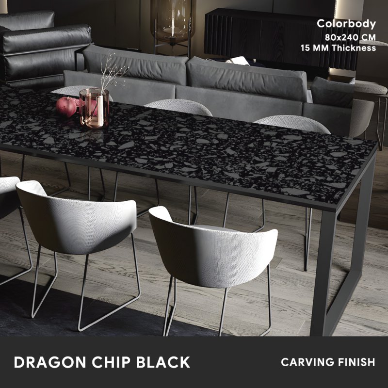 Dragon Chip Black - 80x240 CM ผิวด้าน