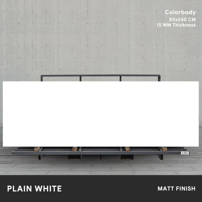 Plain White - 80x240 CM ผิวด้าน