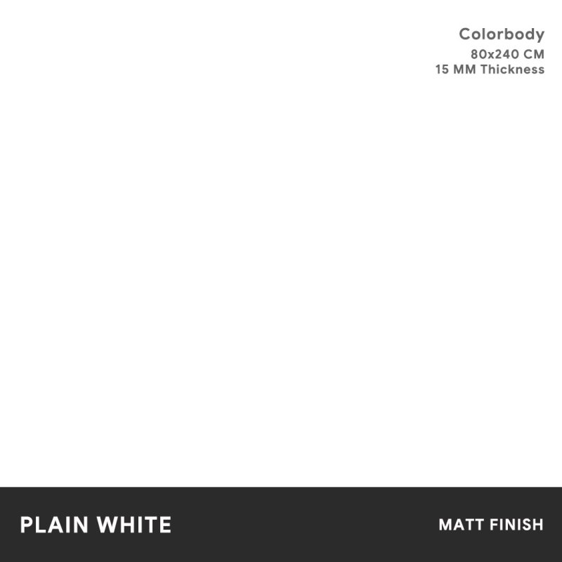 Plain White - 80x240 CM ผิวด้าน