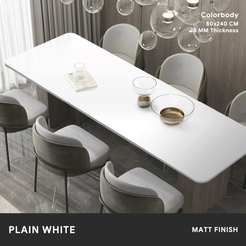 Plain White - 80x240 CM ผิวด้าน