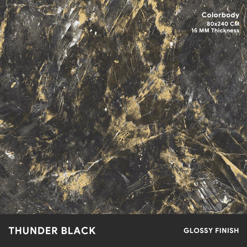 Thunder Black - 80x240 CM ผิวเงา
