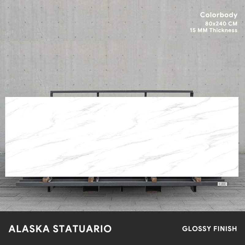Alaska Statuario - 80x240 CM ผิวเงา