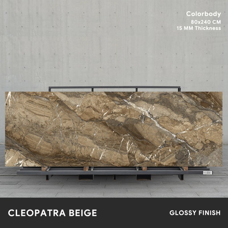 Cleopatra Beige - 80x240 CM ผิวเงา